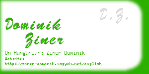 dominik ziner business card